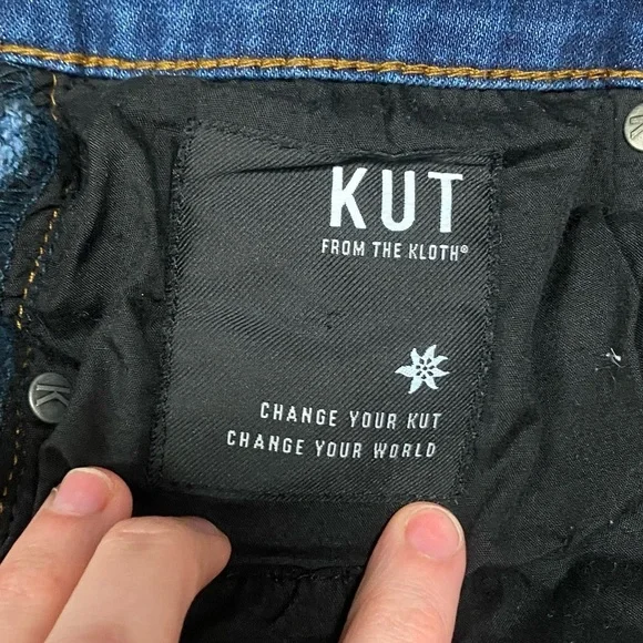 *SOLD* Kut From The Kloth “Connie” High-Low Denim Jean Skirt Size 14 - Picture 4 of 7